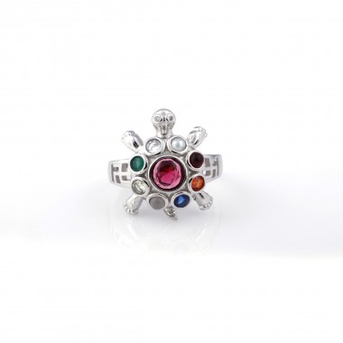 92.5 Navarathana Sterling Silver Ring For Gents